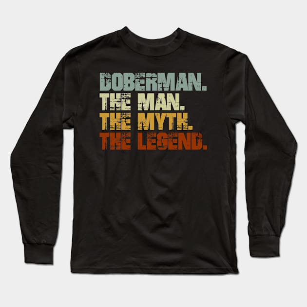 Doberman Long Sleeve T-Shirt by designbym